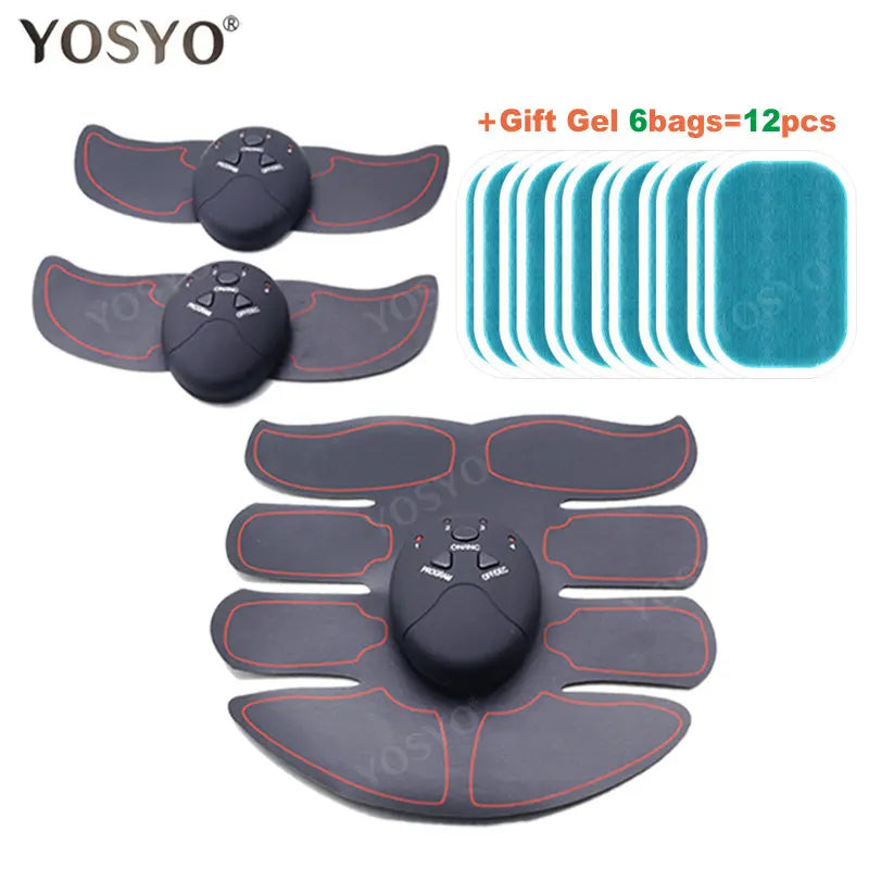 YOSYO EMS WIRELESS MUSCLE STIMULATOR – SMART FITNESS ABDOMINAL TRAINER & BODY SLIMMING MASSAGER