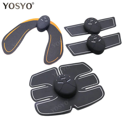 YOSYO EMS WIRELESS MUSCLE STIMULATOR – SMART FITNESS ABDOMINAL TRAINER & BODY SLIMMING MASSAGER