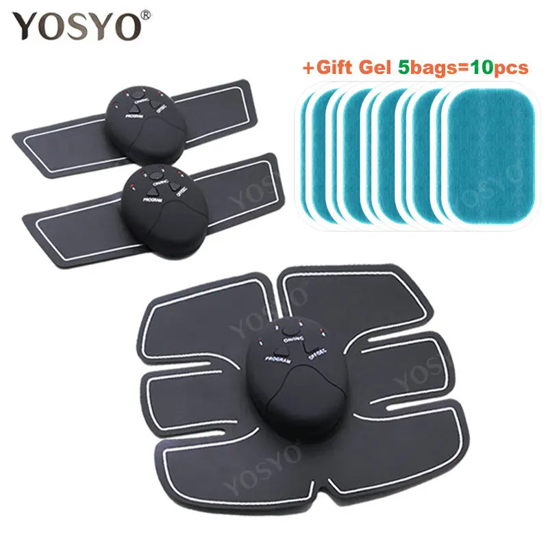 YOSYO EMS WIRELESS MUSCLE STIMULATOR – SMART FITNESS ABDOMINAL TRAINER & BODY SLIMMING MASSAGER