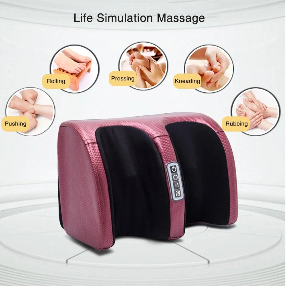 ELECTRIC FOOT MASSAGER – SHIATSU KNEADING, DEEP TISSUE, HEAT, CALF & MUSCLE RELIEF