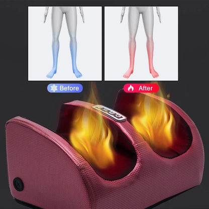 ELECTRIC FOOT MASSAGER – SHIATSU KNEADING, DEEP TISSUE, HEAT, CALF & MUSCLE RELIEF